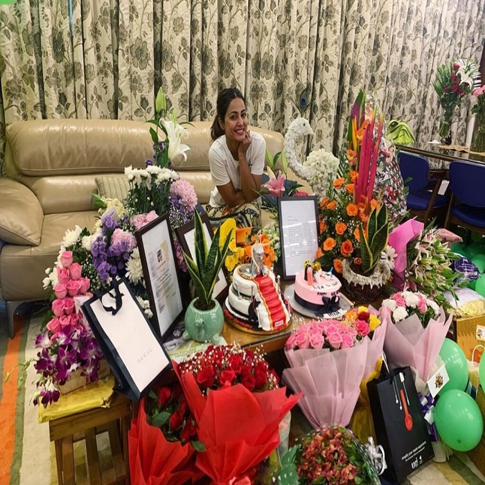 हिना अक्सर घर की तस्वीरें सोशल मीडिया पर शेयर करती रहती हैं।