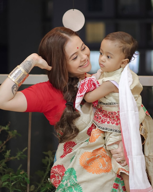 Bohag Bihu पर देवोलीना भट्टाचार्जी ने बेटे के साथ शेयर की प्यारी तस्वीरें