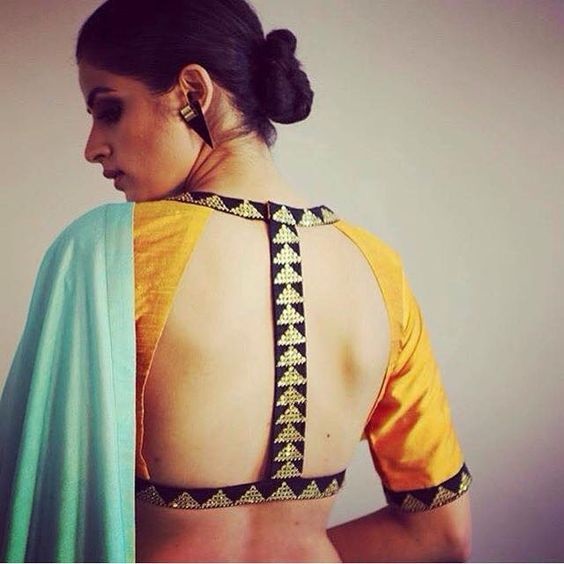 PunjabKesari, Stylish backless blouse design, स्टाइलिश बैकलेस ब्लाउज डिजाइन