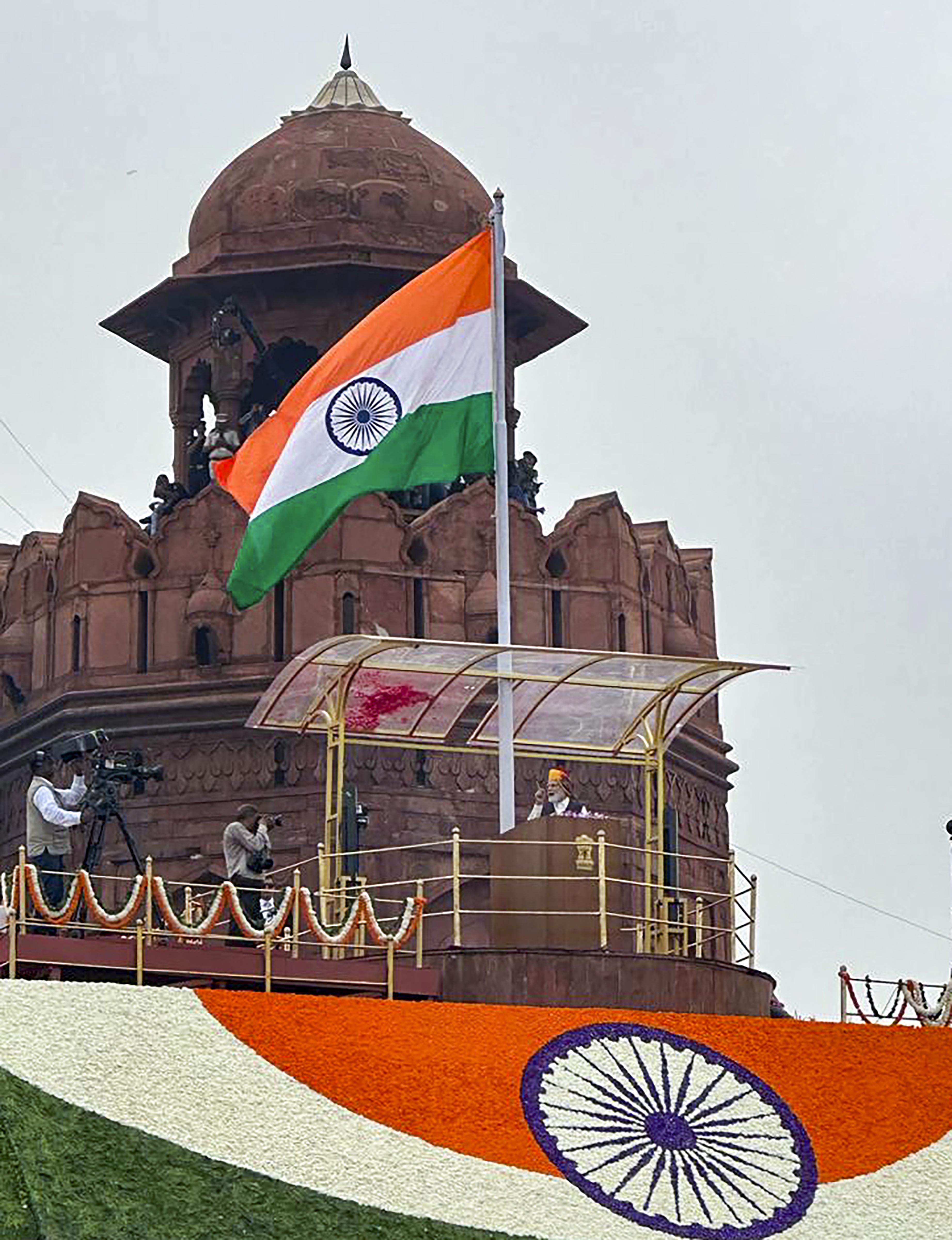 प्रधानमंत्री नरेंद्र मोदी ने नई दिल्ली में 77वें स्वतंत्रता दिवस के