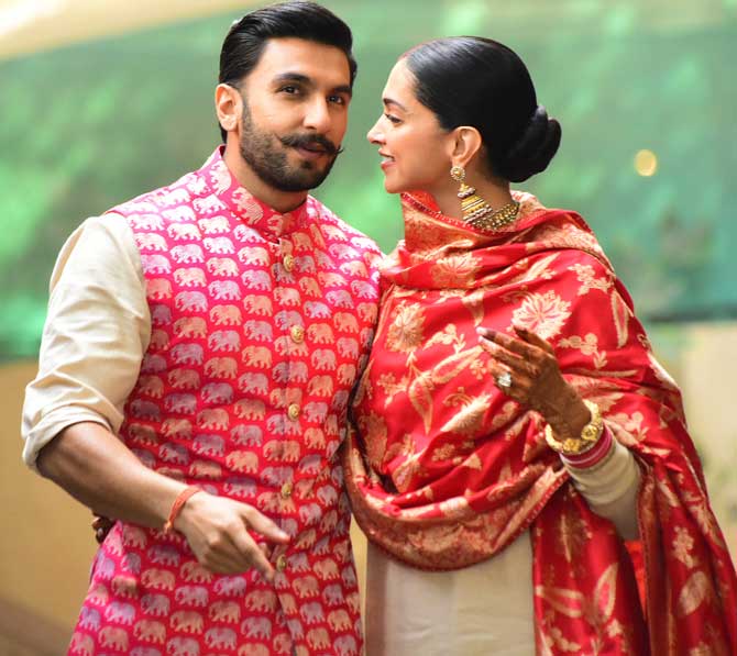 PunjabKesari, ओवरसाइज्ड ईयररिंग्स इमेज,Deepika Padukone oversized earrings Image, Deepveer Wedding image