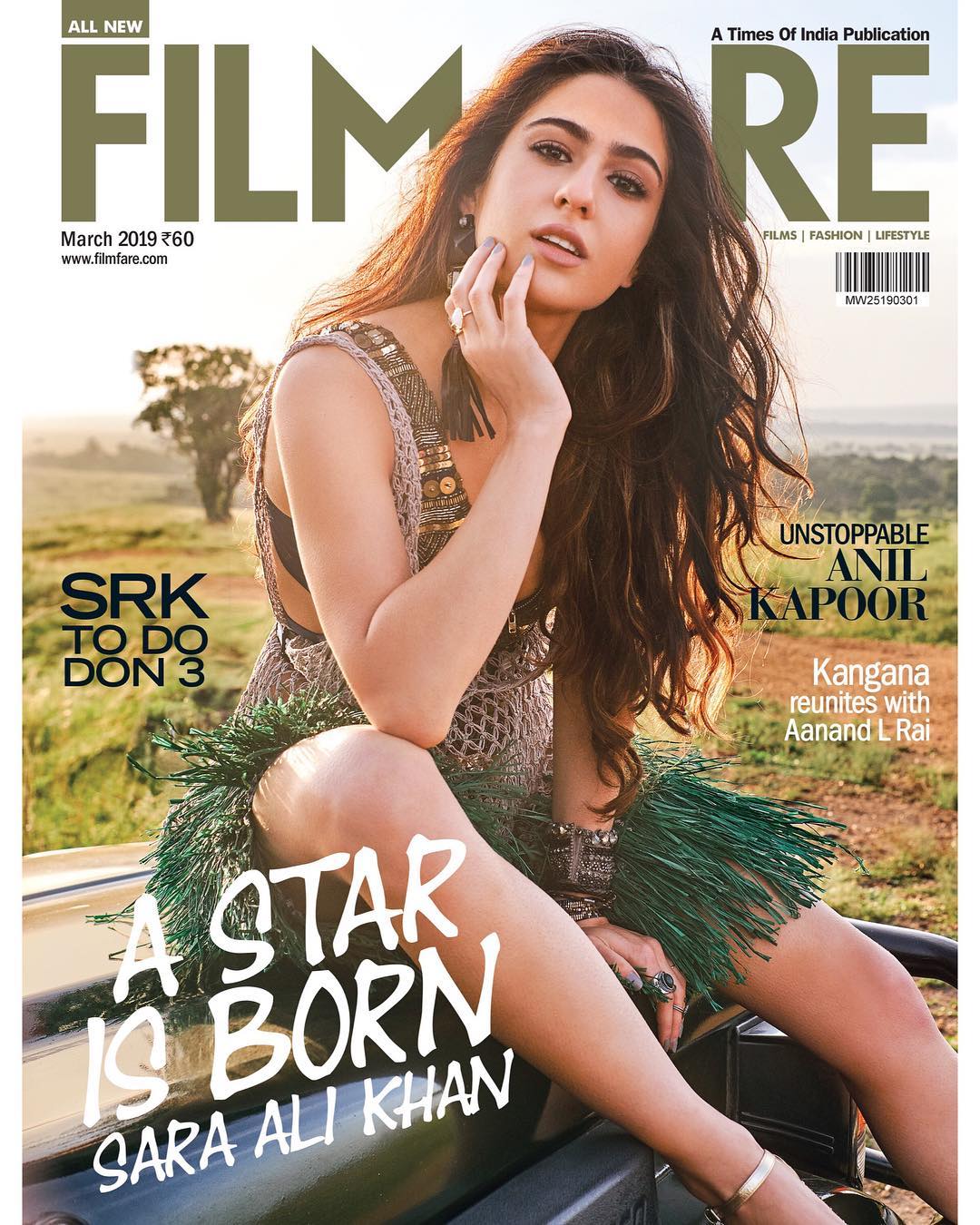 PunjabKesari, Sara Ali Khan, Filmfare Magazine, सारा का बोल्ड फोटोशूट