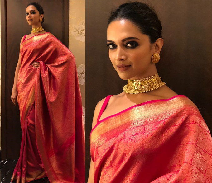 PunjabKesari, कांजीवरम साड़ी इमेज, दीपिका पादुकोण इमेज,deepika padukone image
