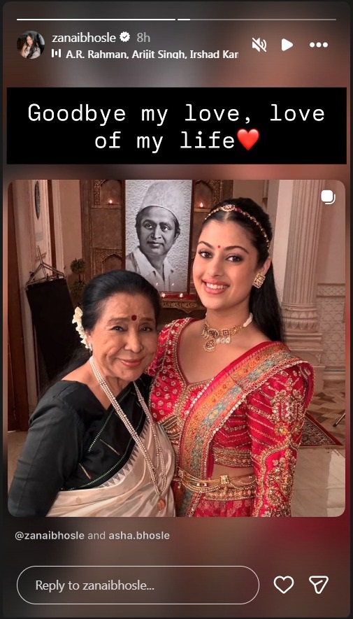 Zanai Bhosle Emotional Post