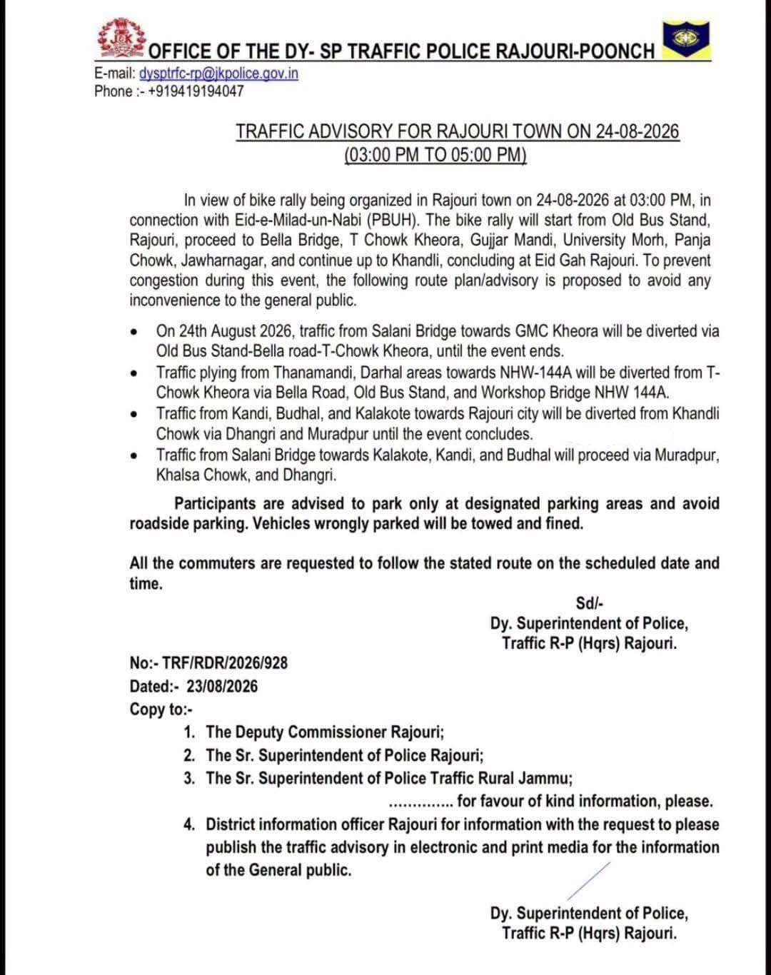 PunjabKesari, rajouri-route-divert