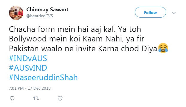 Bollywood Tadka, विराट कोहली इमेज, नसीरुद्दीन शाह, यूजर्स इमेज