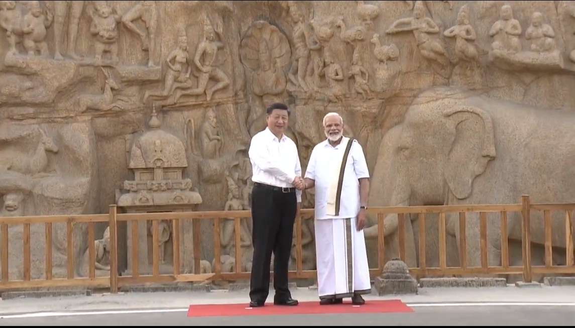 Pm Modi, Xi Jinping, Tamilnadu Mahaibalipuram, महाबलीपुरम, Shore Temple in Mahabalipuram, शोर मंदिर महाबलीपुरम,  Punjab Kesari,