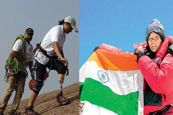 PunjabKesari, Divyang Woman, Arunima Sinha, Everest, Flag