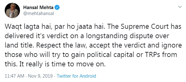 Bollywood Tadka, Bollywood On Ayodhya