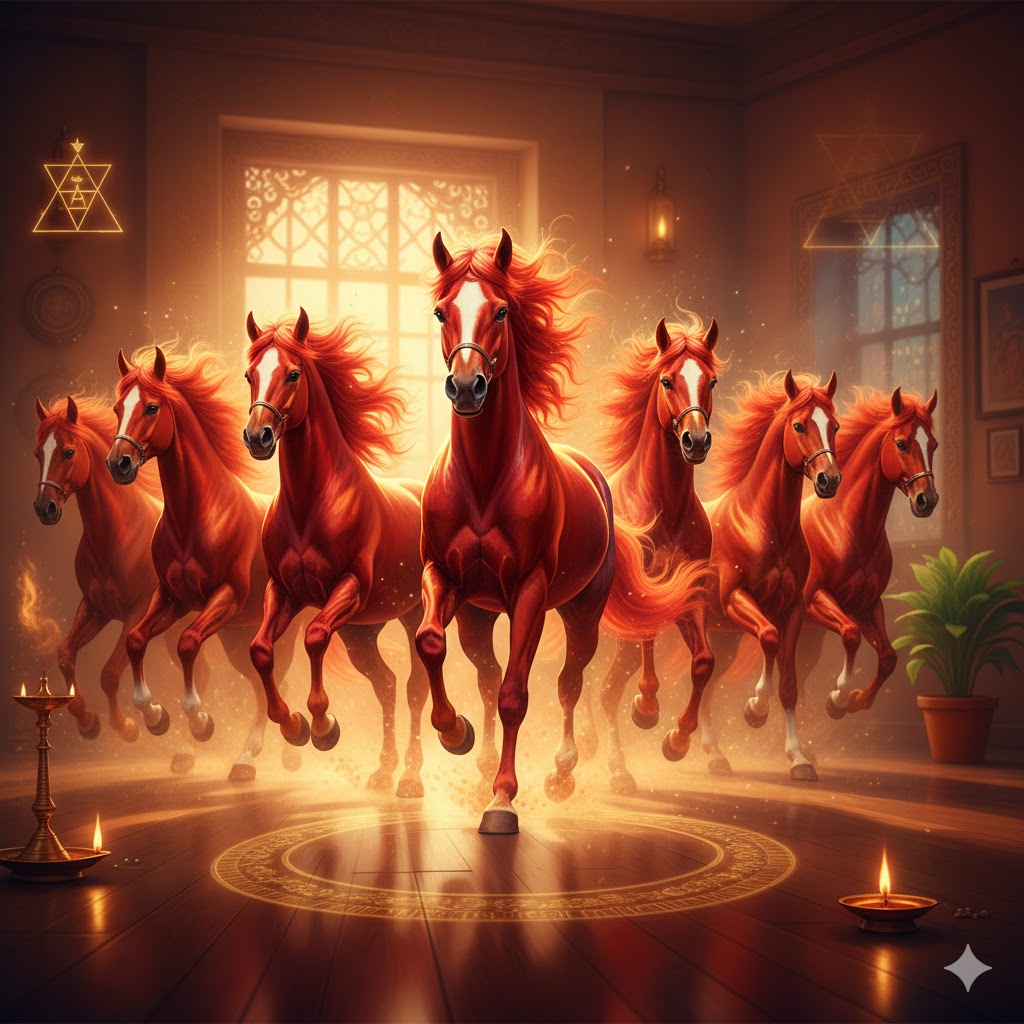 Red Running Horses Vastu