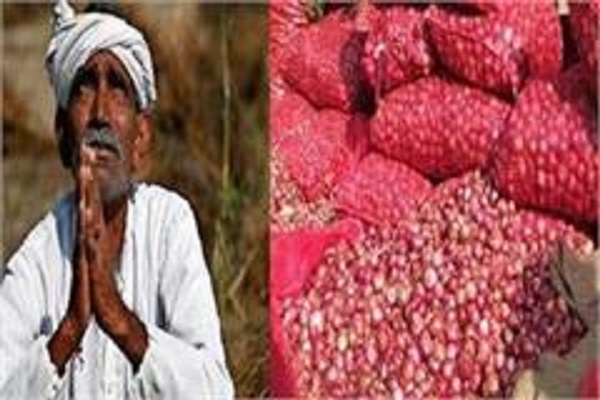 PunjabKesari,PunjabKesari ,Madhya Pardesh, Latest News, Bhopal News, onion, garlic ,off price, Farmer, Temple,भोपाल समाचार,किसान,प्याज,लहसुन,लागत मूल्य,मंदिर,प्याज की माला