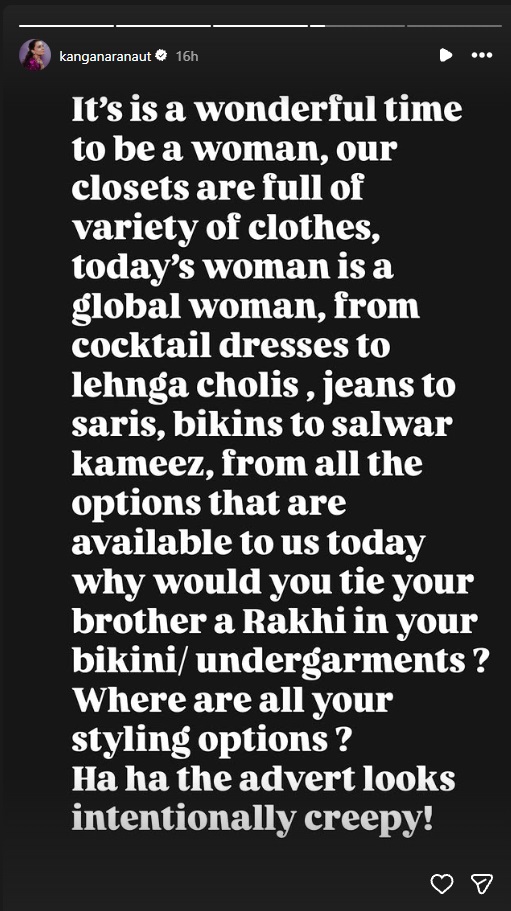  Kangana Ranaut Statement