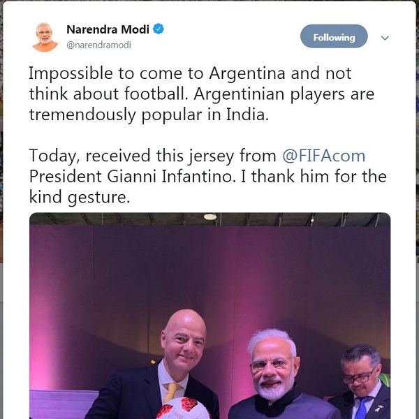 PM Modi And FIFA President