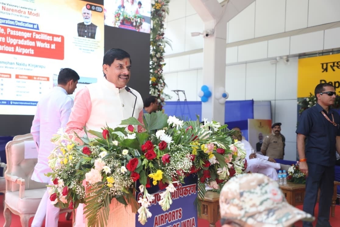 PunjabKesari, Mohan Yadav, Indore Airport, Terminal 1 Launch, Aviation Growth, MP Development