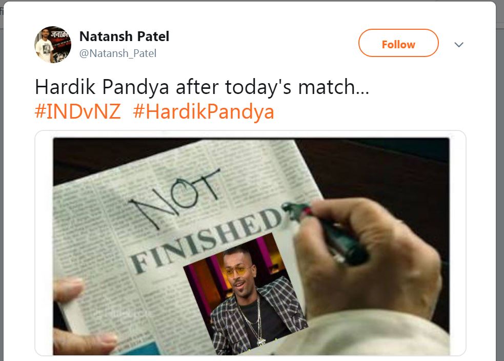 Hardik Pandya NZvIND