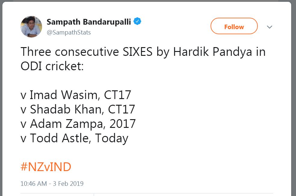 Hardik Pandya NZvIND