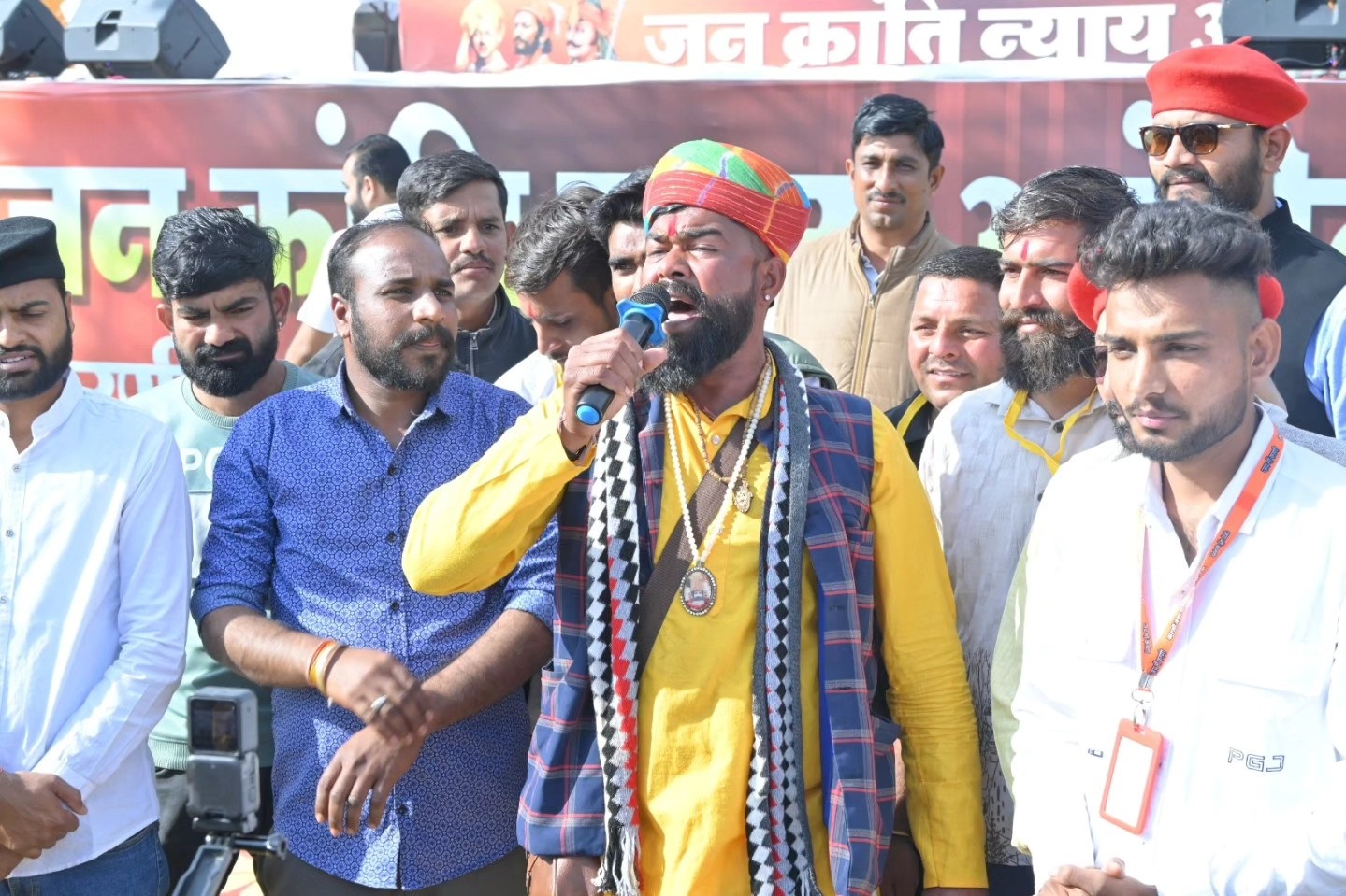 PunjabKesari, Harda News, Karni Sena, JanKranti Andolan, Farmers Protest, Security Alert, Madhya Pradesh News, Law And Order, Nehru Stadium