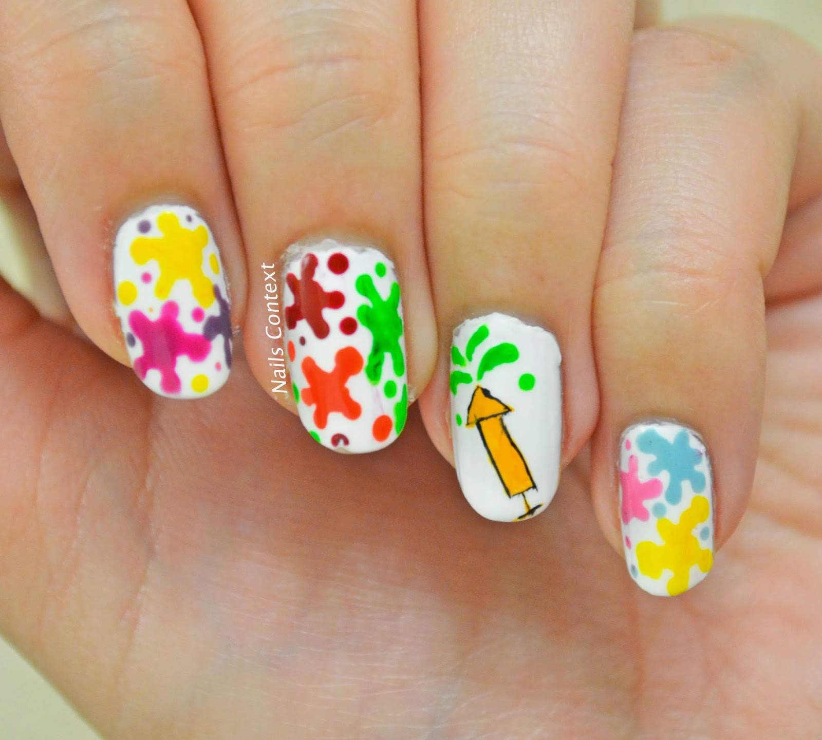 PunjabKesari, होली नेल आर्ट डिज़ाइन इमेज,Holi Nail Art Design Image