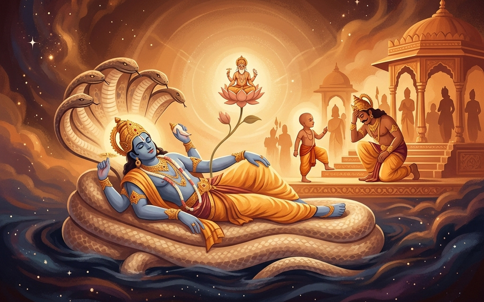 Why Lord Vishnu Changes Side