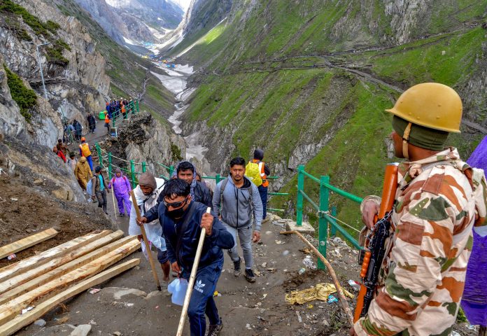 PunjabKesari, Sri amarnath yatra Latest Update, Sri amarnath yatra, Baba Barfani, बाबा-बर्फ़ानी, Sri amarnath yatra 2020, Jammu Kashmir Amarnath Yatra, Dharmik Sthal, Religious Place in india