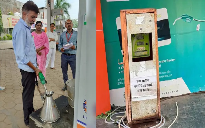 PunjabKesari , Sehore, Diesel Adulteration, Petrol Pump Raid, Madhya Pradesh News, Food Department, Diesel Seizure, Fuel Scam, Sehore Petrol Pump, MP Updates