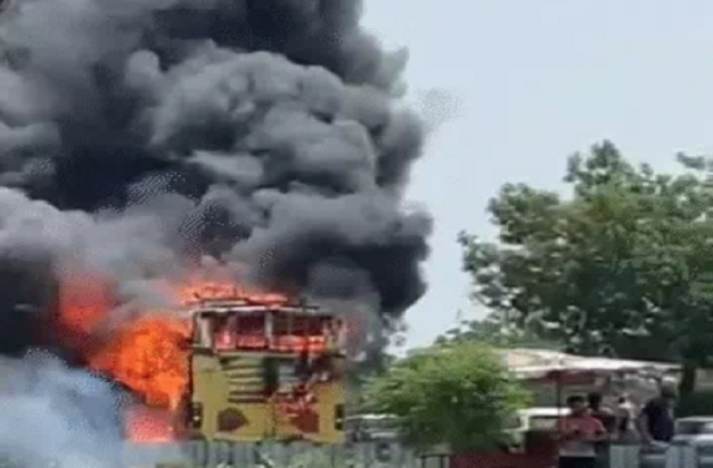 ludhiana bus fire incident