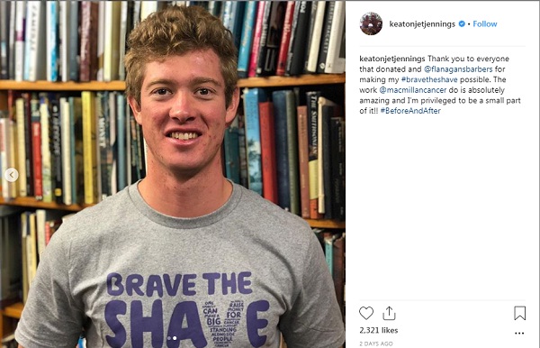 Keaton jennings cut his hair for brave the shave moment