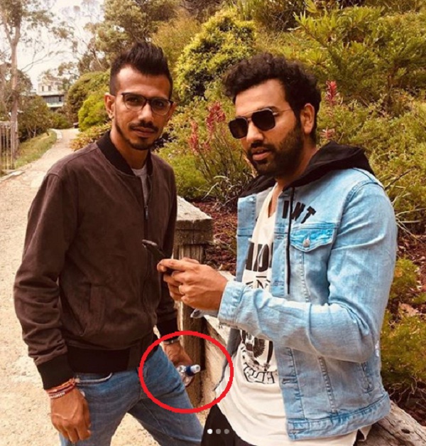 Rohit sharma troll again chahal for his cloth