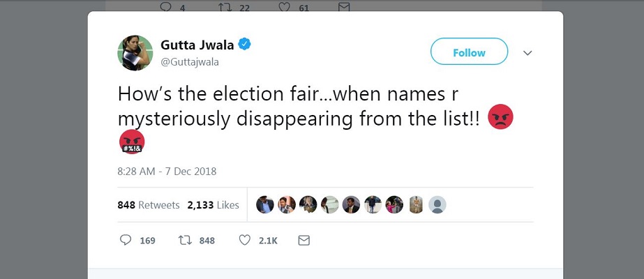 Jwala Gutta Tweet