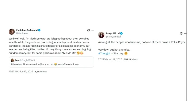 Tanya Mittal and Kunickaa Sadanand controversy
