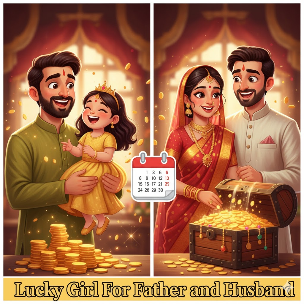 Lucky Girl For Father and Husband