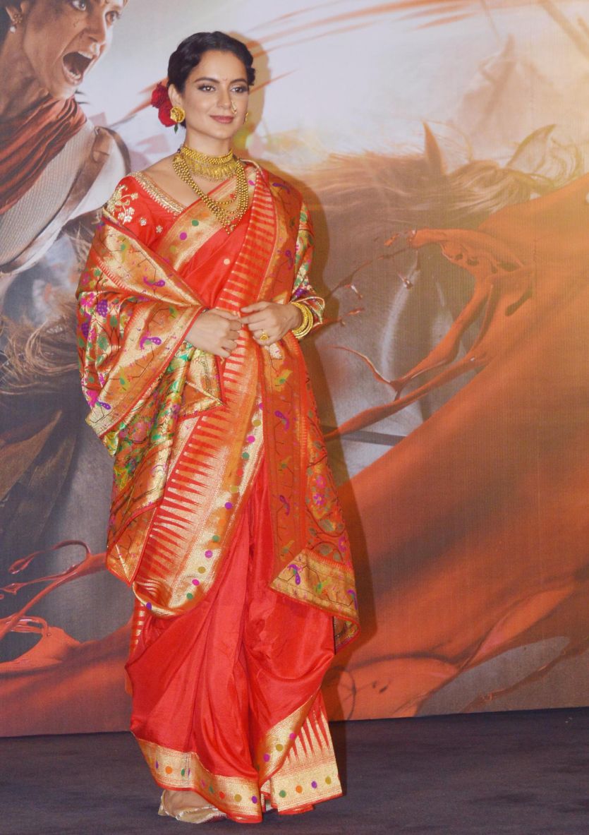 PunjabKesari, Kangana Ranaut image, Kangana Ranaut saree image, कंगना रनौत साड़ी इमेज