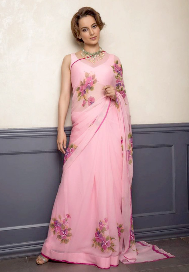 PunjabKesari, Kangana Ranaut image, Kangana Ranaut saree image, कंगना रनौत साड़ी इमेज