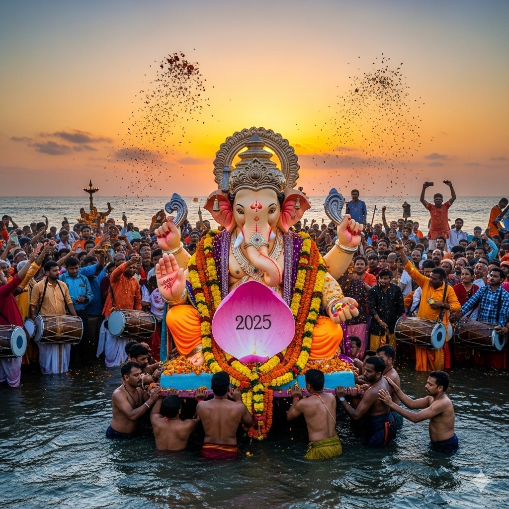 PunjabKesari Ganesh Visarjan