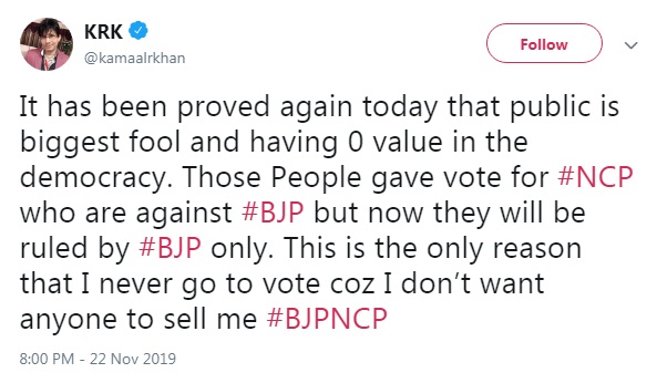 Bollywood Tadka, Bollywood On Maharashtra Election
