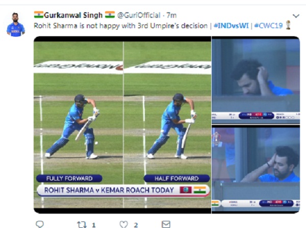 IND v WI : Question raise on DRS after rohit dismissal