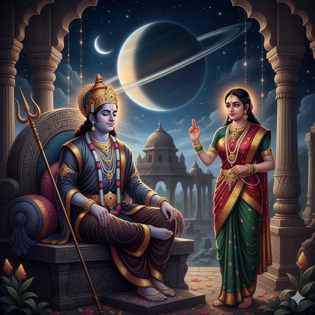 Shani Dev and His Wife Story