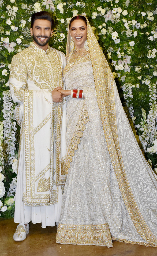 PunjabKesari, deepika padukone Reception Dress, White Wedding dress, nari 