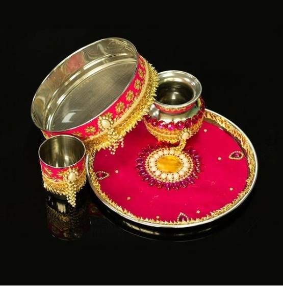 PunjabKesari, karwa chauth thali image , karwa chauth thali photo