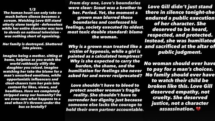  Love Gill Team Statement on Character Assassination