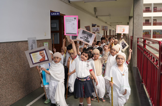 PunjabKesari, Gandhi Jayanti and Shastri Jayanti Program at DPS Indirapuram 