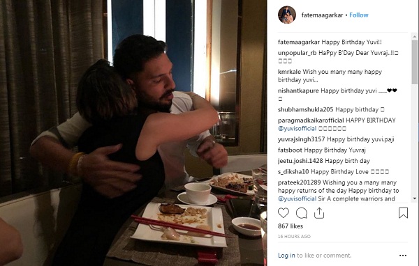 Yuvraj singh celebrate 37th birthday with wife hazel keech & Friend