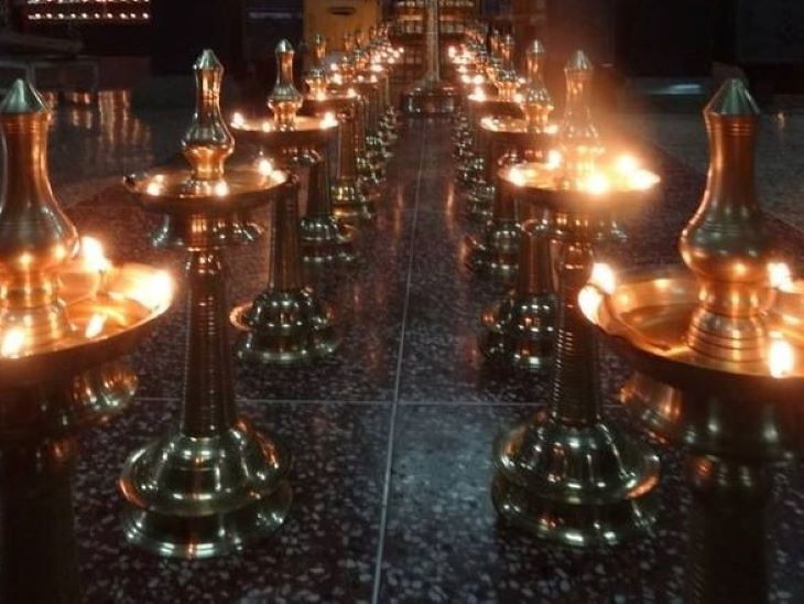 PunjabKesari, Kerla Temple, 1248 Temple, तांबा-पीतल के दियों, Tonnes of brass utensils and lamps, Lockdown, Coronavirus, Covid 19, Dharmik Sthal, Religious Place in india