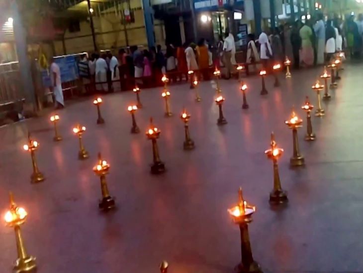 PunjabKesari, Kerla Temple, 1248 Temple, तांबा-पीतल के दियों, Tonnes of brass utensils and lamps, Lockdown, Coronavirus, Covid 19, Dharmik Sthal, Religious Place in india