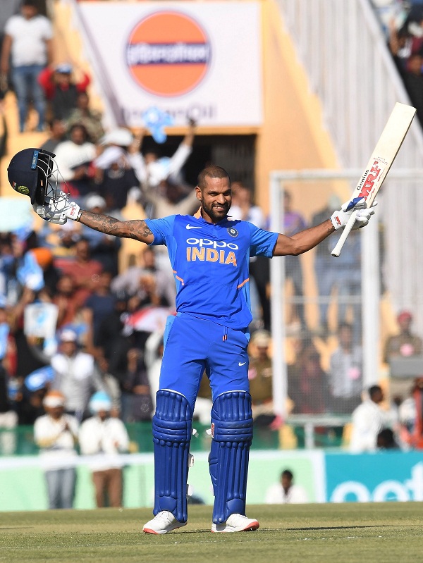 Shikhar dhawan break virender sehwag 15th hundred record in ODI