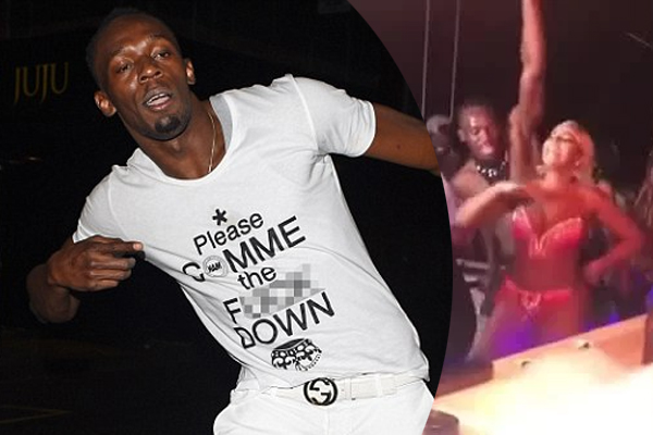 Usain Bolt and popstar ashanti share stage on carnival