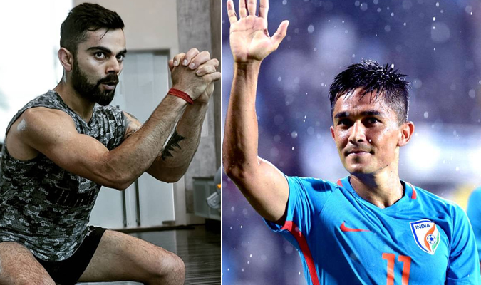 Virat Kohli photo, Sunil Chhetri Photo, Virat Kohli Images