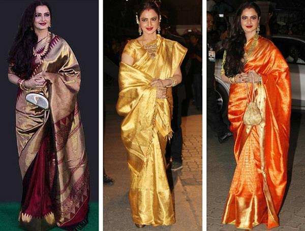 रेखा की 10 साड़ियां, जिनमें वह लगती हैं 'Kanjeevaram Queen'