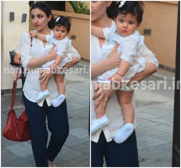 मॉम सोहा की गोद में बेहद क्यूट दिखीं इनाया, देखें तस्वीरें