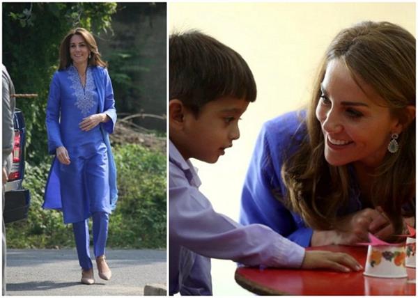 ट्रेडिशनल अवतार में पकिस्तान के टूर पर निकली डचेस केट मिड्लटन(See Pics)